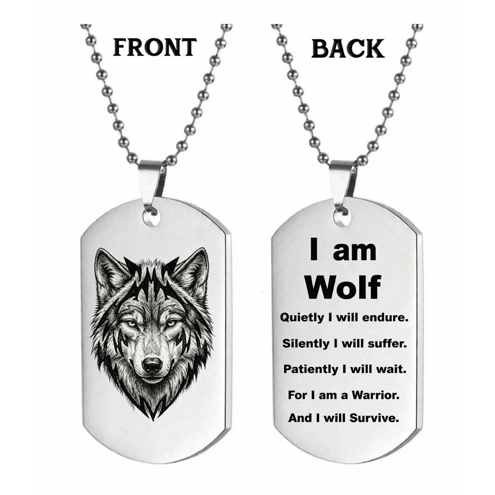 I'm Wolf WARRIOR NECKLACE Stainles steel